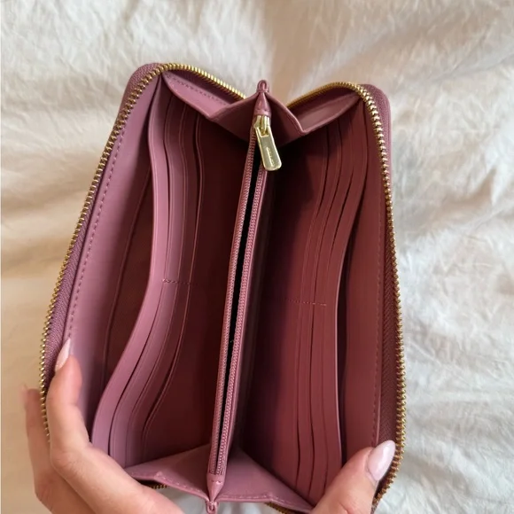 Coach Signature Canvas Wallet in Pink and Tan - Picture 5 of 5